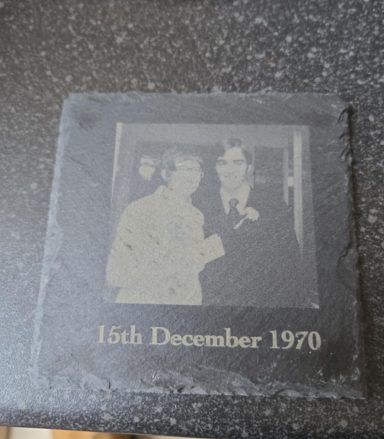Slate drinks coaster